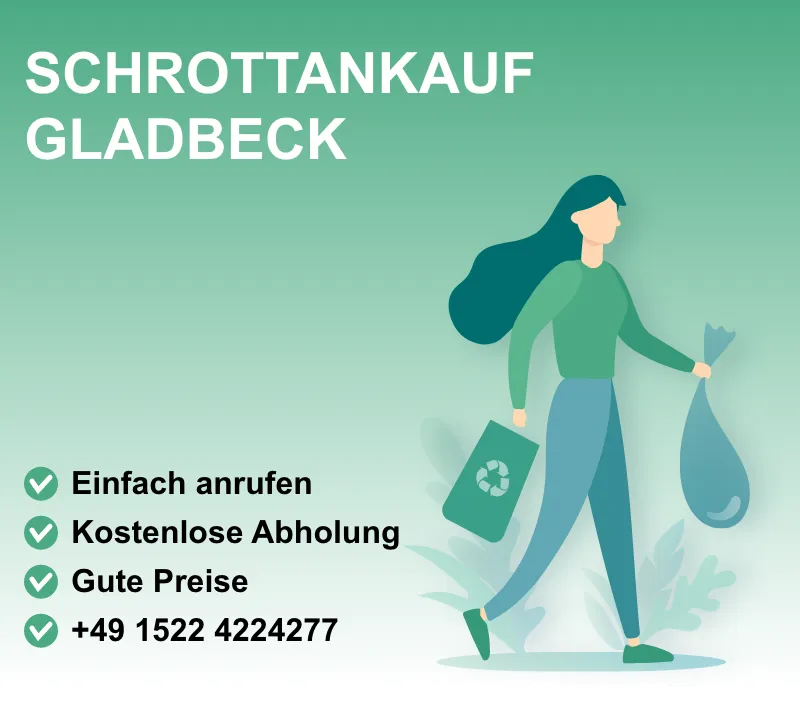 Altmetall verkaufen in Gladbeck – Wir kaufen Ihren Schrott!
Schrott zu Geld machen in Gladbeck – Ihr Ankauf vor Ort.
Gladbeck: Ihr Partner für den Schrottankauf.
Bester Preis für Ihren Schrott in Gladbeck.
Schrottankauf in Gladbeck – Fair und transparent.